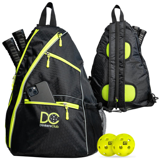 DC Pickleball backpack/sling bag - for men or women, Front